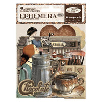 Stamperia Ephemera Adhesive Paper Cut Outs - Coffee and Chocolate