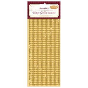 Stamperia Vintage Golden Transfer cm 10,16x21,6 -Rhombuses pattern