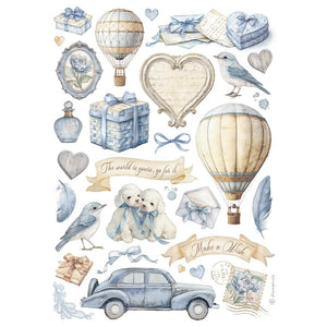 Stamperia Selection 6 Rice Paper A4 -  Timeless