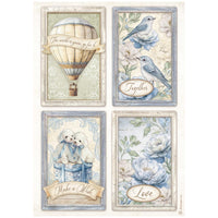 Stamperia Selection 6 Rice Paper A4 -  Timeless
