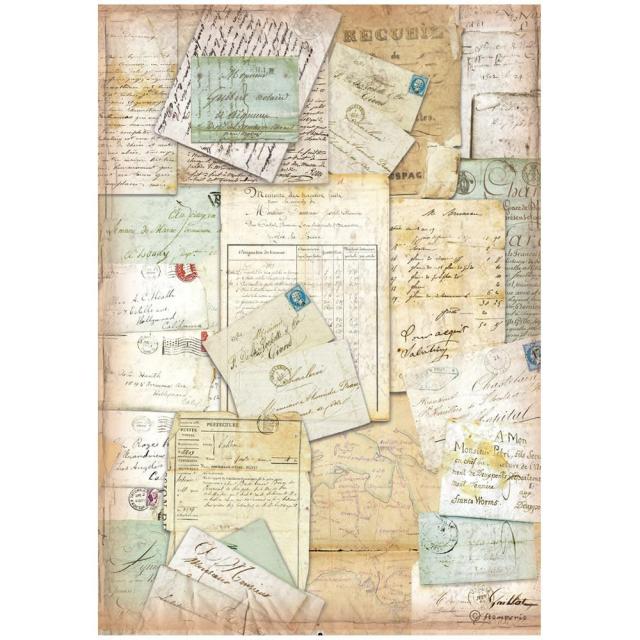 Stamperia Rice Paper - Around The World: Letters