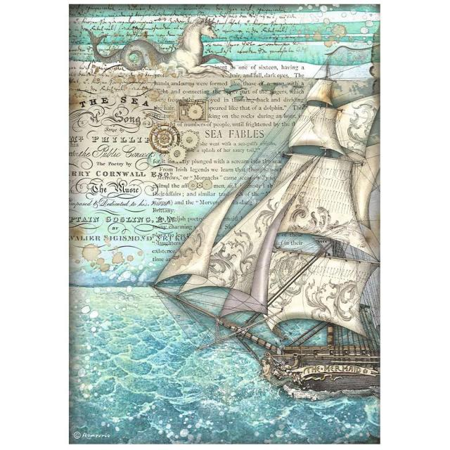 Stamperia Rice Paper - Songs of the Sea: Sailing Ship