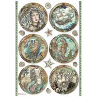 Stamperia Rice Paper - Songs of the Sea: Rounds