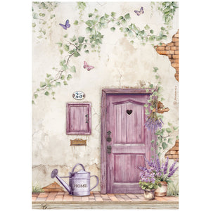 Stamperis A4 Rice Paper - Lavender - Door