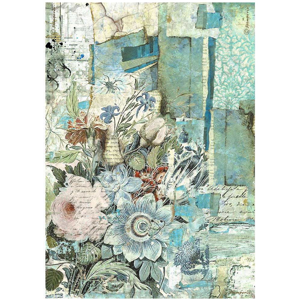 Stamperia A4 Rice Paper - Wonderland - Floral Corner
