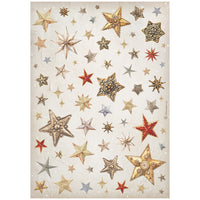 Stamperia A4 Rice Paper - Gear Up for Christmas - Christmas Stars