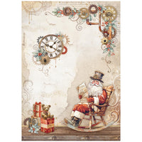 Stamperia A4 Rice Paper - Gear Up for Christmas - Santa Claus