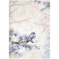 Stamperia A4 Rice Paper - Dewdrops - Bird