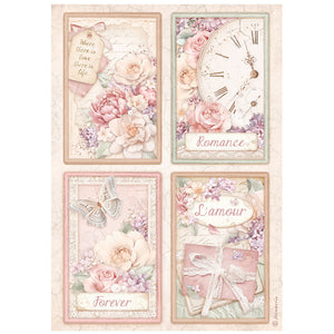 Stamperia Rice Paper Selection 6 A4 - Romance Forever
