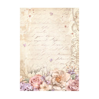 Stamperia Rice Paper Selection 8 A6 backgrounds - Romance Forever
