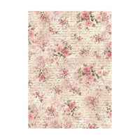 Stamperia Selection 8 Rice Paper A6 - Shabby Rose
