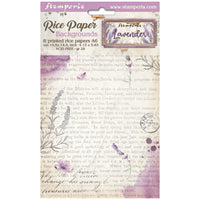 Stamperia Selection 8 Rice Paper A6 - Lavender