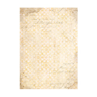 Stamperia Selection 8 Rice Paper A6 Backgrounds -  Golden Harmony
