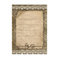 Stamperia Selection 8 Rice Paper A6 Backgrounds - Old Lace
