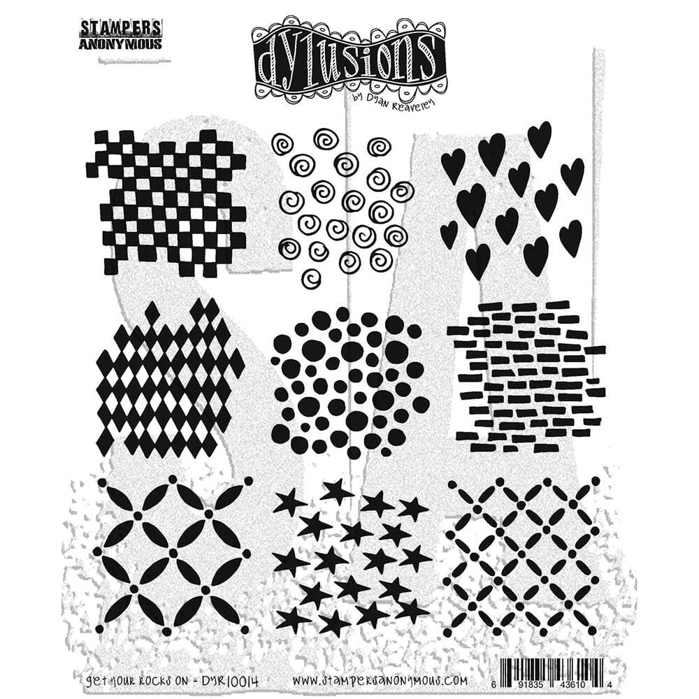 Dylusions Stamp Set - Get Your Rocks On