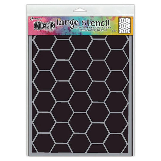 Dylusions - Stencil - Hexicomb - Large