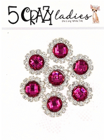 5 Crazy Ladies Bling - Circle Rhinestone Pack
