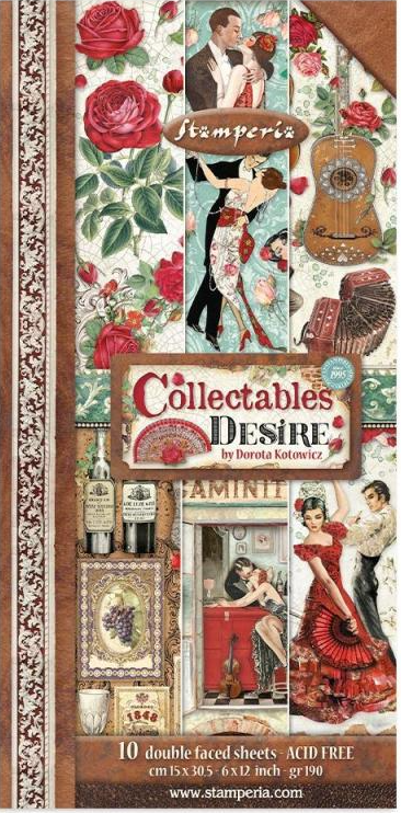 Stamperia Collectables Paper Pad - Desire