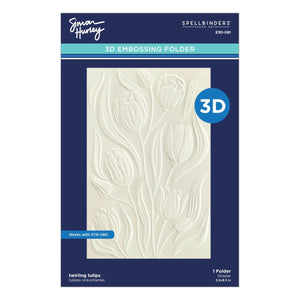 Simon Hurley 3D Embossing Folder - Twirling Tulips