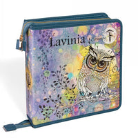 Lavinia Stamp Storage Binder - Owl