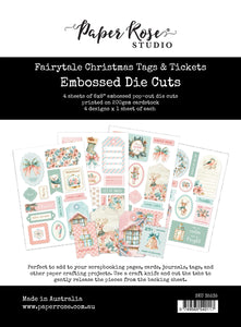 Paper Rose Embossed Die Cuts - Fairytale Christmas Tags & Tickets