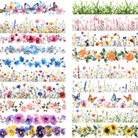 5 Crazy Ladies Stickers - Floral Borders 1