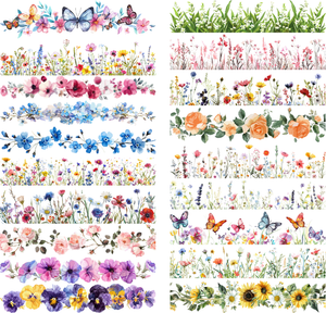 5 Crazy Ladies Stickers - Floral Borders 1