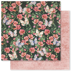 Paper Rose Patterned Paper 12"x12" - Flower Shoppe B