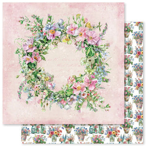 Paper Rose Patterned Paper 12"x12" - Flower Shoppe C