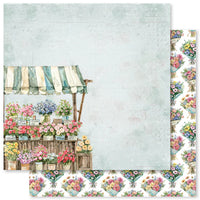 Paper Rose Patterned Paper 12"x12" - Flower Shoppe E