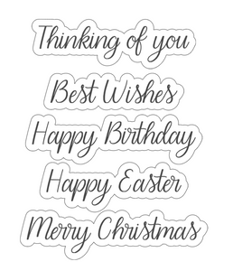 5 Crazy Ladies Die Cuts - Card Makers Sentiments