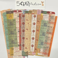 5 Crazy Ladies Journal Stickers - Ticket Strips