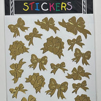 Hotspotz Sticker Sheet - Bows Gold