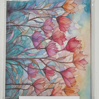 5 Crazy Ladies Journal Papers A5 - Stained Glass Flowers