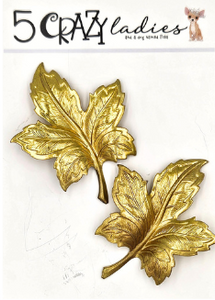 5 Crazy Ladies Metals - Gold Fern Leaves (Copy)