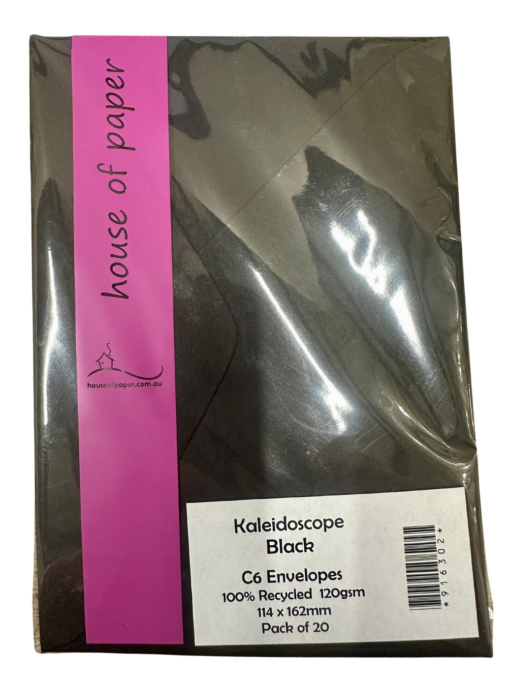 House of Paper Envelopes - Kaleidescope - C6 Black