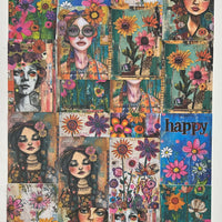 5 Crazy Ladies Journal Papers A5 - Hippy Happy