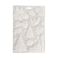 Stamperia Soft Mould A4 - Gear Up for Christmas - Trees and Elements
