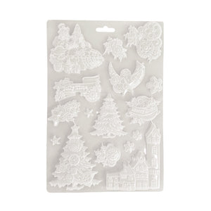 Stamperia Soft Mould A4 - Gear Up for Christmas - Trees and Elements