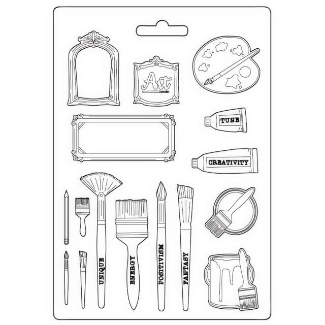 Stamperia Mould - Sunflower Art Brushes