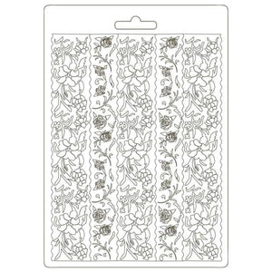 Stamperia Mould A5 Texture - Alice Borders