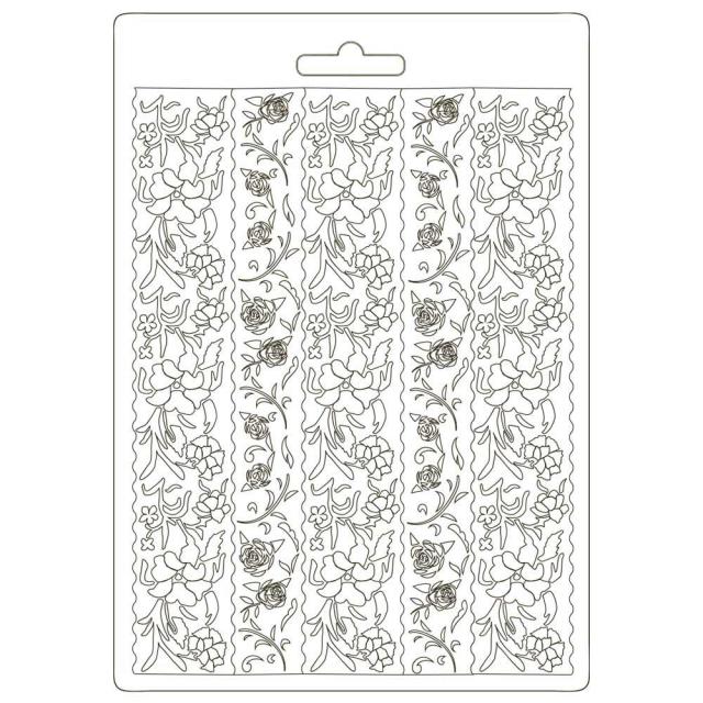 Stamperia Mould A5 Texture - Alice Borders