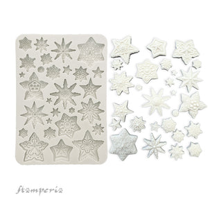 Stamperia Silicon Mould A5 - Gear Up for Christmas - Stars