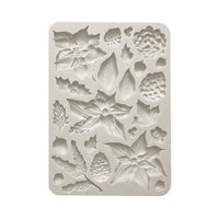 Stamperia Silicon Mould A5 - The Nutcracker - Poinsettia and Pinecones
