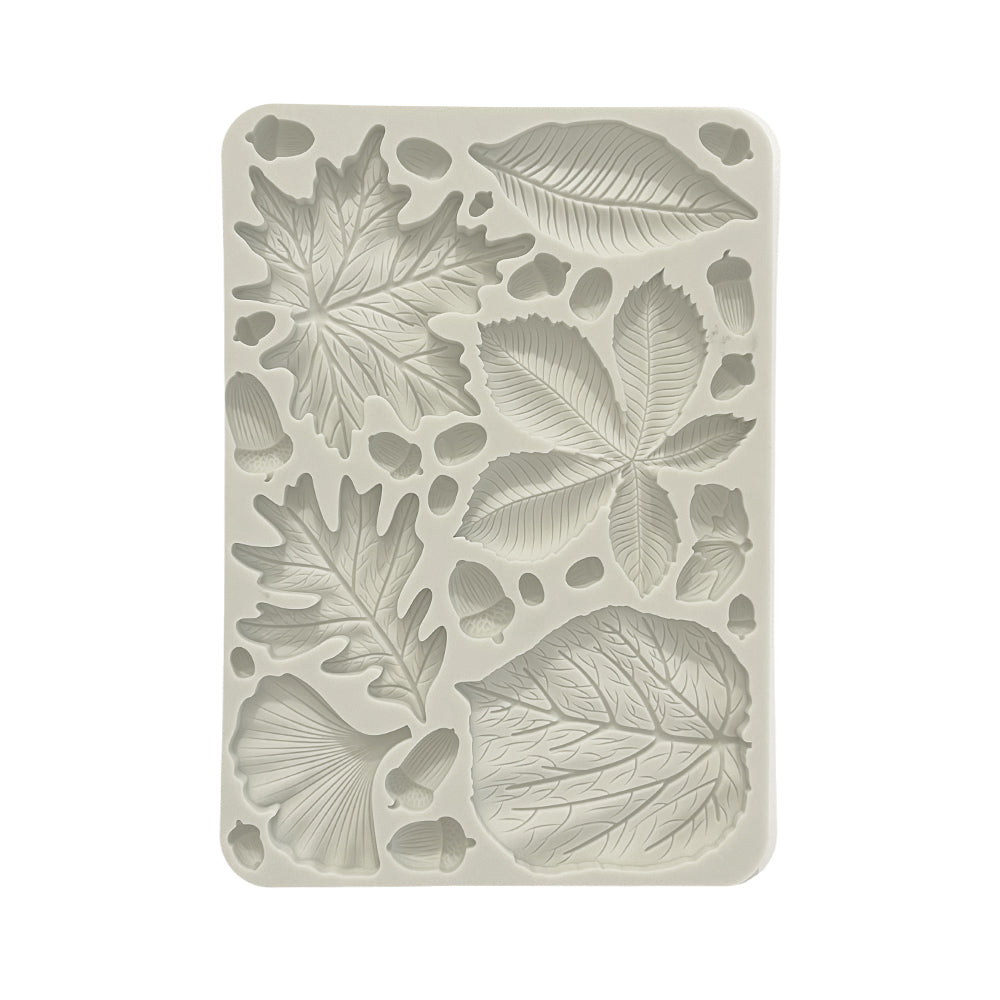 Stamperia Silicon Mould A5 - Forest - Leaves and Acorns