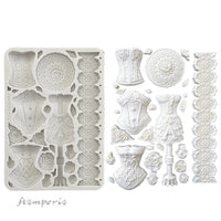 Stamperia Silicon Mould A5 - Old Lace - Mannequins and Corsets
