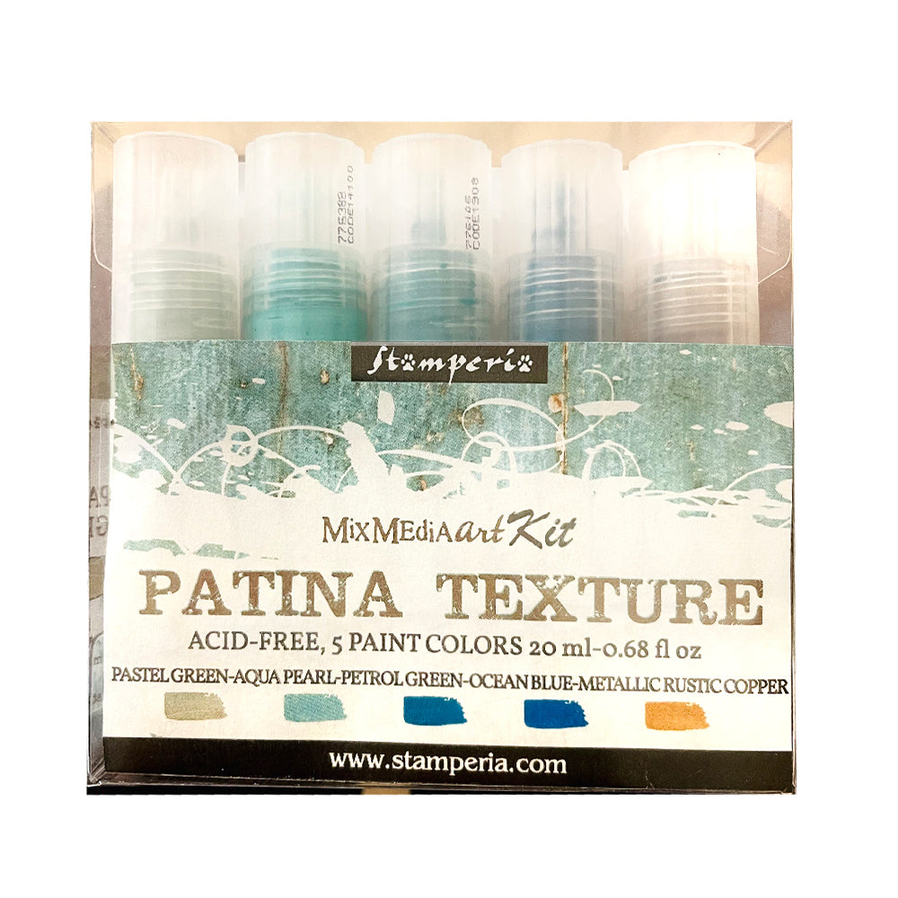 Stamperia Patina Texture paints 5x20 ml