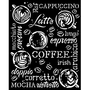 Stamperia Stencil - Coffee and Chocolate: Cappuccino