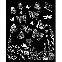 Stamperia Thick Stencil 20x25 - Lavender - Butterflies