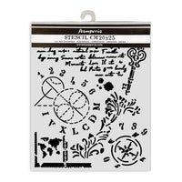 Stamperia Thick Stencil 20x25cm - Alterego - Key and Numbers
